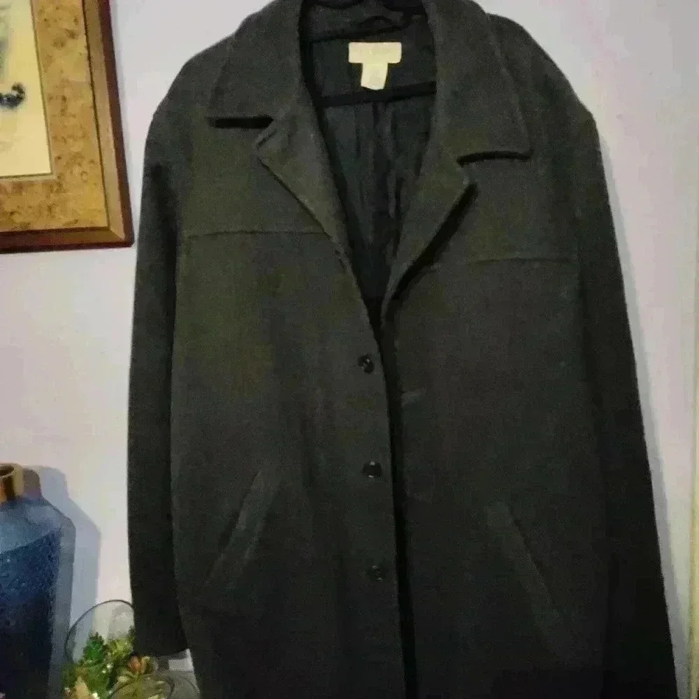 Coat JCrew 80% wood 20% nylon